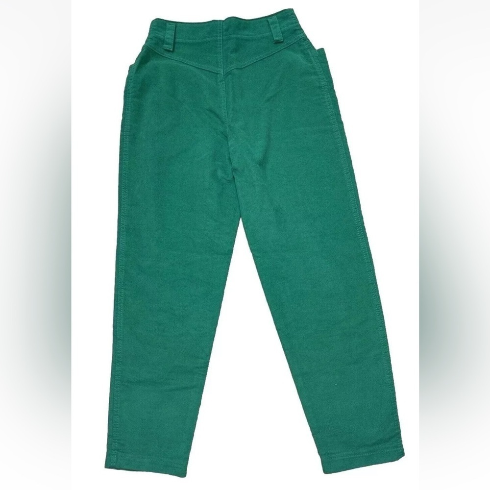 Vintage Benetton Italy Green pants Trousers Size 27 Highwaisted Pants - Picture 2 of 7